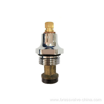 Brass valve cartridge for stop valves